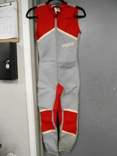 NOS Nelson Rigg Aquatech Water Ski Sport Wetsuit Lt Blue Red Farmer John FS130