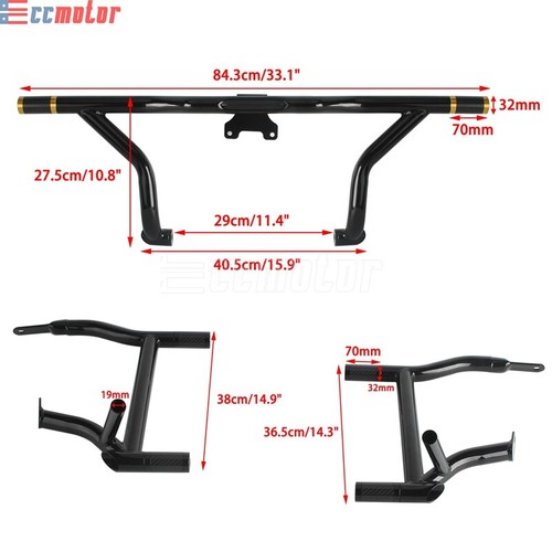 Saddlebag Rails Guard w/ Crash Bar Set For Harley Street Glide Road Glide King - Picture 7 of 29