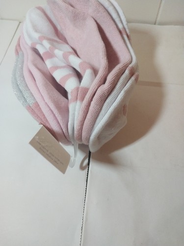 Jessica Simpson Socks Pink White Gray 5 pairs quarter socks NWT - Picture 7 of 9