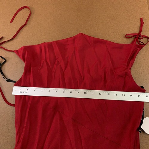 InStyle Womens US Size 10 Dark Red Satin Strappy Cowl Neck Maxi Slip Dress NWT - 第 9/13 張圖片