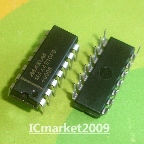 10 PCS MAX491CPD DIP-14 MAX491 Slew-Rate-Limited RS-485/RS-422 Transceivers Chip - Picture 1 of 1