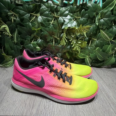 Nike Mens Flex 2016 RN OC 844737-999 Pink Running Shoes Sneakers Sz 8 W 9.5