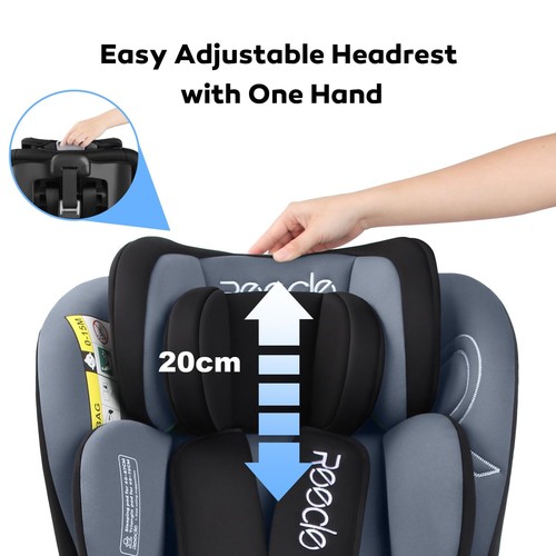 Reecle I Size 360 Girevole Seggiolino Auto con ISOFIX 40-150cm(Gruppo 0 1/2/3 - Foto 4 di 7
