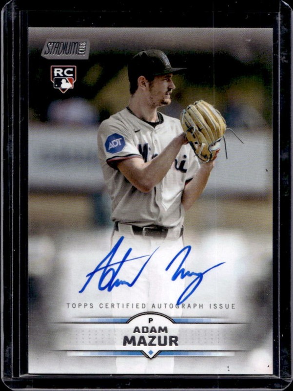 2025 Topps Stadium Club Adam Mazur Auto Autograph RC Rookie #SCBA-AMA Marlins