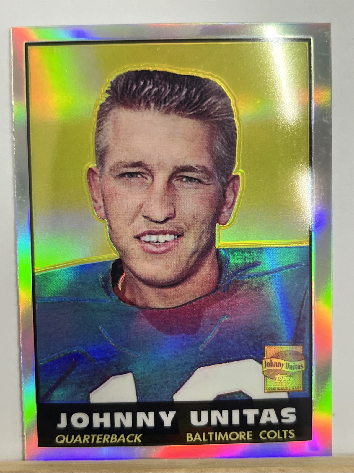 2000 Topps Chrome - Johnny Unitas Refractor Reprints Johnny Unitas #R5 1961...