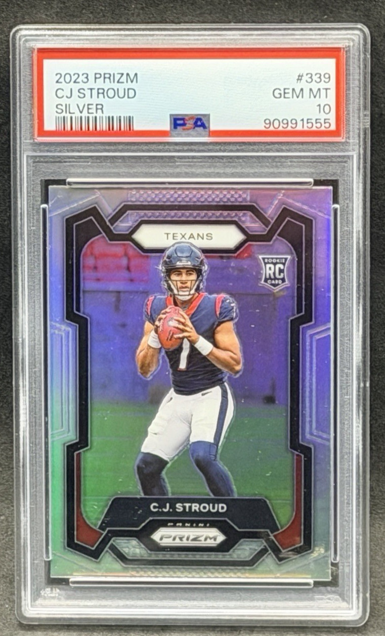 C.J. Stroud 2023 Silver Panini Prizm Silver RC Rookie PSA 10 #339 Houston Texans