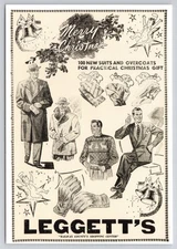 Merry Christmas Leggett's Men's Clothing Advertising New 2025 Image Card 4x6