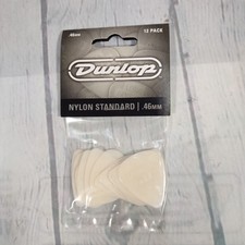 DUNLOP 44P046 Nylon Standard .46mm Guitar Picks White 12 picks per pack