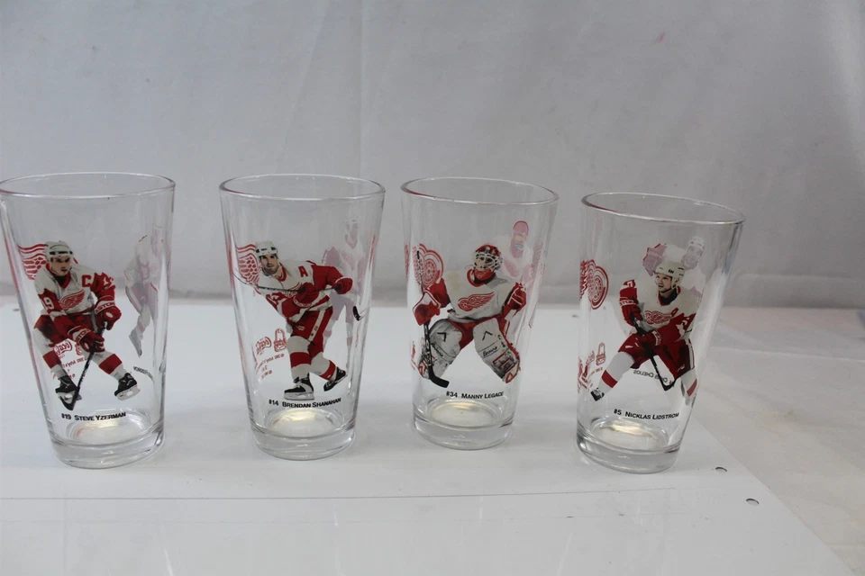 Juego de 4 vasos vintage Detroit Red Wings 2002 Arby's Coca-Cola Foto 4 de 4