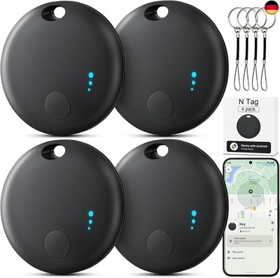 Android Smart Tracker, 4 Pack Schlüsselfinder Key Finder kompatibel mit Google 