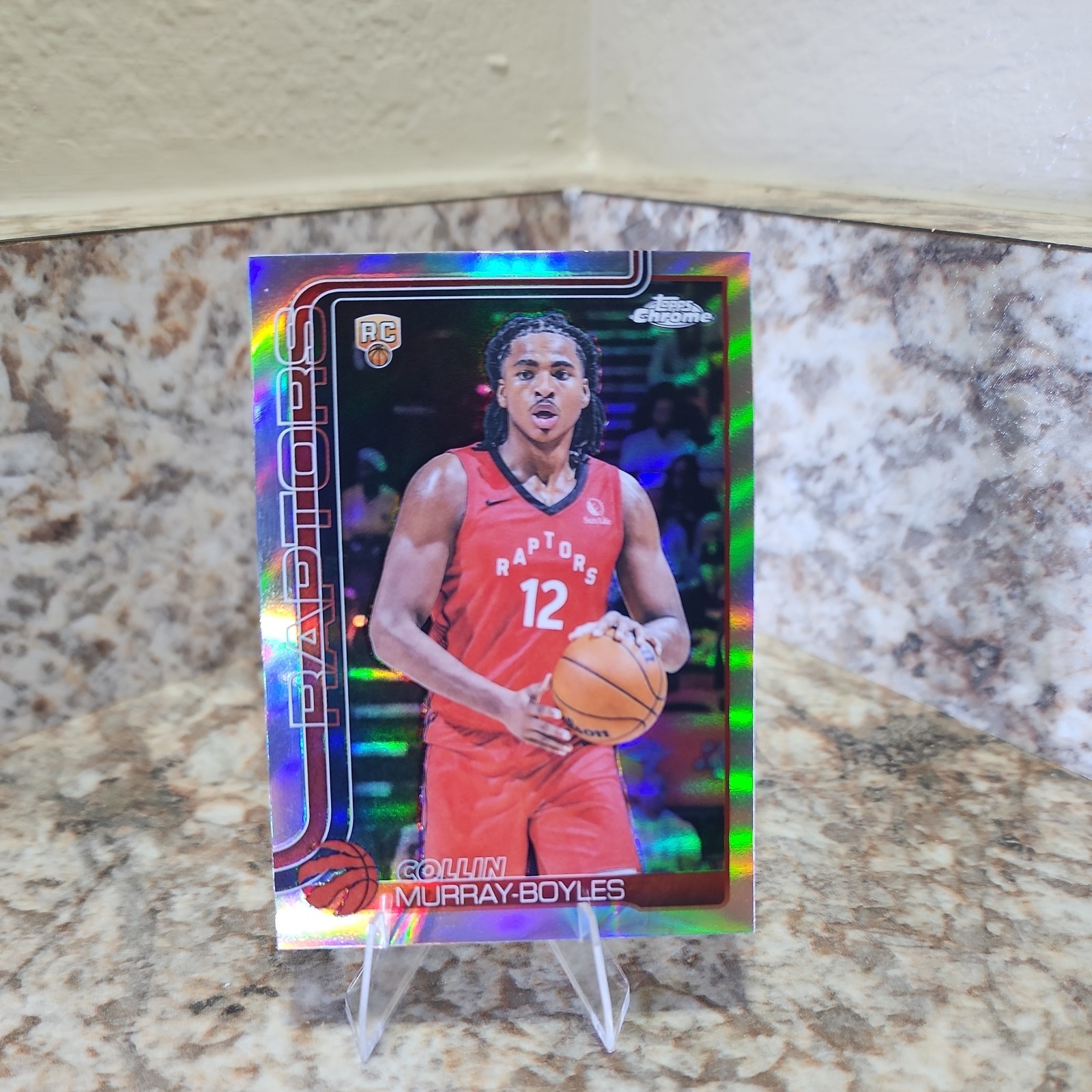 2025-26 Topps Chrome Basketball Collin Murray-Boyles #259 Refractor (RC) Raptors
