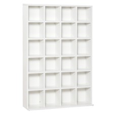 HOMCOM DVD CD Media Storage Rack, Video Display Unit, 89 x 130.5 cm, White