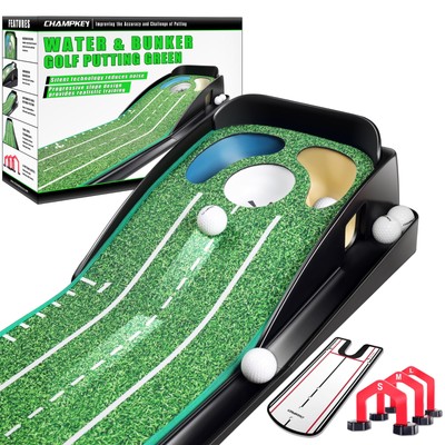 Professional Hazard Golf Putting Green Come with Golf Putting Gates and Putti...