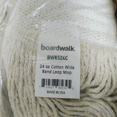 OPENBOX Boardwalk 524C 24 oz. Pro Loop Web/Tailband Cotton Mop Head - WT (12/CT)