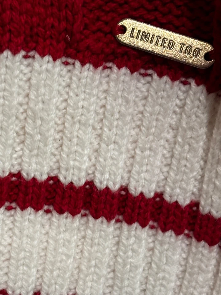 Suéter Universitario Y2K Limited Too Girls 12-14 Para Mujer Talla S Recortado Cuello en V Academia Foto 3 de 4
