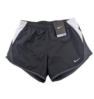 Nike Tempo Running Shorts Womens XS Black White Brief Lined Dri FIT Active