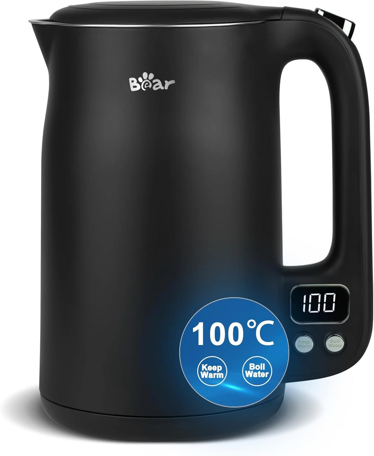 Electric Kettle 1.7L 40°C~100°C 12 Temperatures Control Kettle Digital Display w