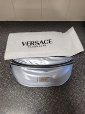 BNWT Versace Fragrances Men's Unisex Silver Travel Waist Belt Bag Bumbag