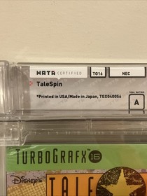 Disneys Talespin Turbografx 16 Wata 9.2 A Factory Sealed New Graded