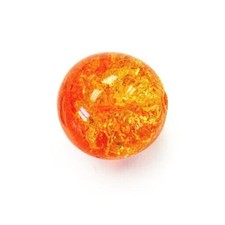 Jablonex Round Druk 6mm Crackle Glass Beads-Fire Opal 50 beads