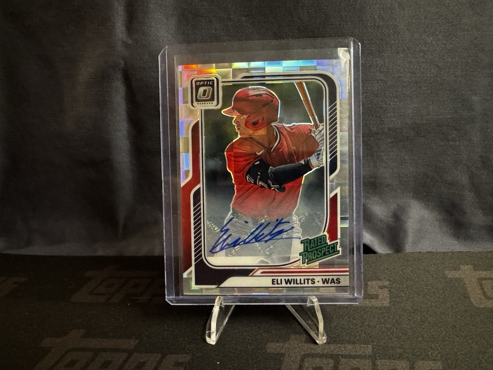 2026 Donruss Optic Eli Willits Rated Prospect Auto /25 #156 Prizm 19/25