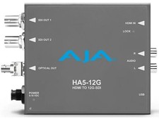 AJA HA5-12G-T HDMI 2.0 to 12G-SDI Fiber Transmitter 4K60 HDR