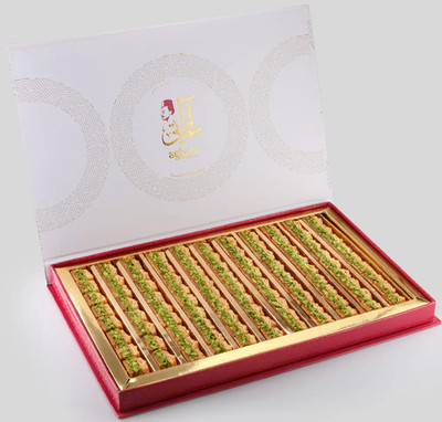 Aghati sweets  Super Asieh Pistachio Arabic Baklava 1.0 kg  FAST SHIPPING 