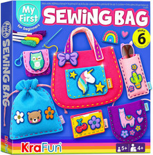 Kids Sewing Kit Bag for Beginners Animal Projects Age 6 Plus Craft Arts and