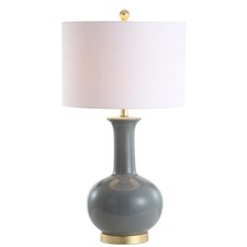 JONATHAN Y 27" Gray/Brass Ceramic Table Lamp for Living Room Bedroom, Modern ...