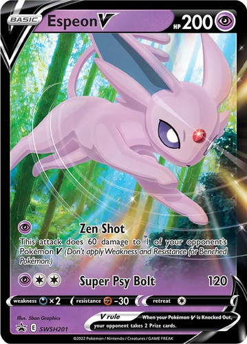 Pokemon Espeon V Sword & Shield: Black Star Promos SWSH201 Holofoil NM Promo