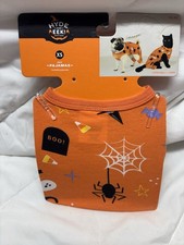 Hyde And Eek Halloween Orange Pet Pajamas for dog or cat- XS up to 10lbs