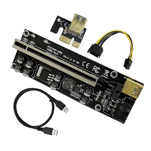 VER009S Plus PCI-E Riser-Karte 009S Plus PCIE X1-X16 4-Poliges 6-Poliges US1510
