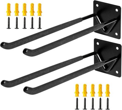 Garage Hook Hangers 2 Pcs, Shovel Holder Wall Mount, Rake Racks, Upgraded Ladder