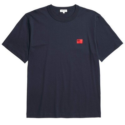 Norse Projects Holger Organic Department Print T-Shirt Dark Navy