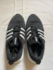 Scarpe da ginnastica uomo Adidas taglia 8 uK EVM 004001 03/16 nere e bianche adidas trainers