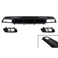 Diffusor Auspuff SchalldäMpfer FüR Mercedes W176 13-18 A45 Facelift Look