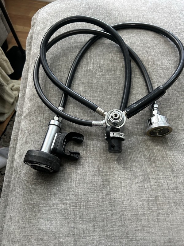 Vintage Poseidon 3960 1st Stage Scuba Diving Regulator with Cyklon 2nd Stage