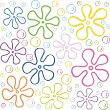 156PCS Under The Sea Wall Decals, Colorful Ocean Theme Bubble  Flower Stickers,