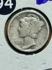 1924 S San Francisco Mercury Dime Silver 10C VG-Fine Simi-Key Date & Mint Mark