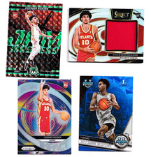 Zaccharie Risacher 2024-25 ROOKIE 4 PRIZM LOT Select Patch + Sapphire Jam Master