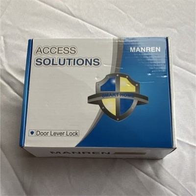 MANREN Access Solutions Brushed Gold Door Lever Lock for Bedroom, Bathroom