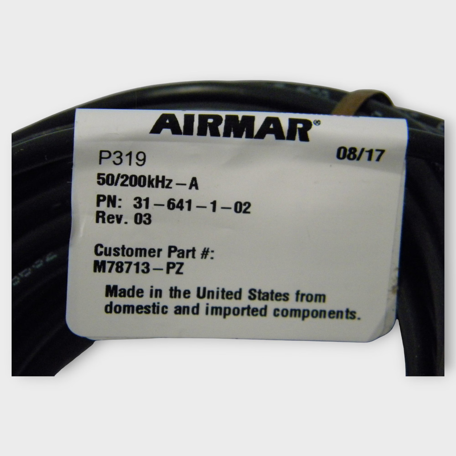 Raymarine M78713 P319 Thru Hull Low Profile 200khz Transducer ST40 ST60 i40/50