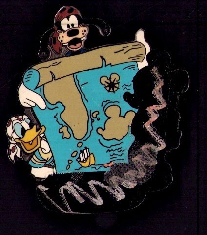 Disney DL Pirates of the Caribbean Treasure Map Mickey Mouse Pin