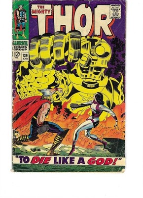 The Mighty Thor #139 Silver Age (Marvel 1967) Stan Lee Jack Kirby,  VG/3.5