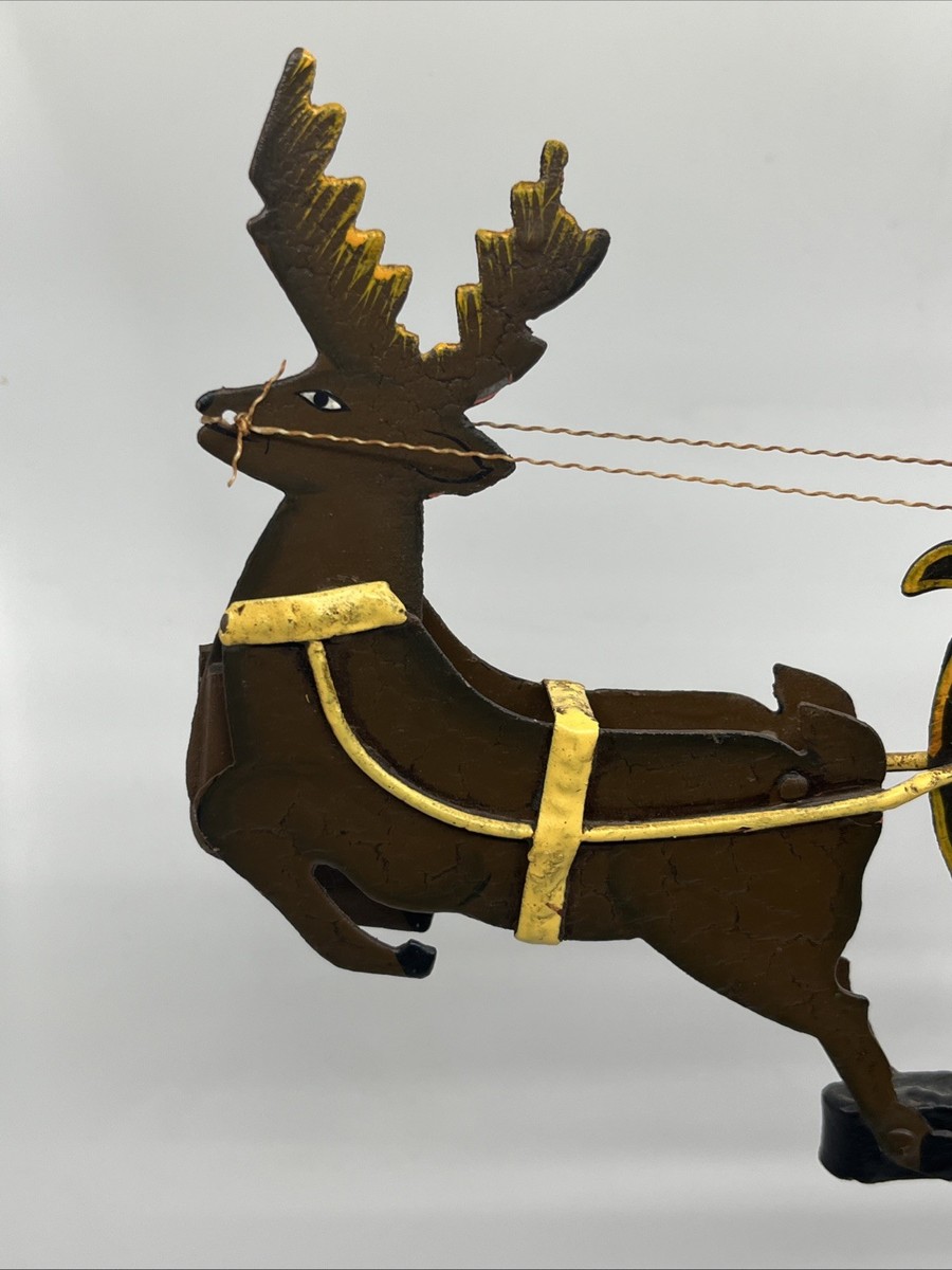ビンテージ　バランストイ　サンタクロース Vntg. Painted Metal Balance Pendulum Christmas Santa Reindeer