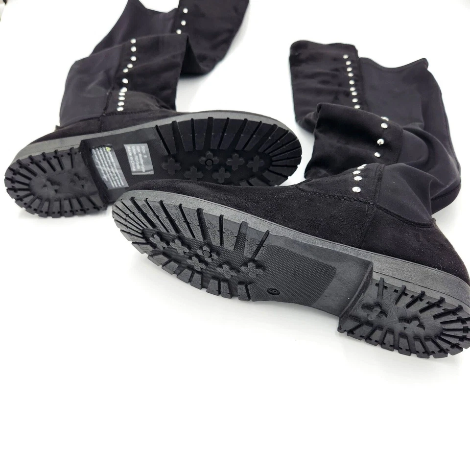 Olivia Miller Women Black Vegan Microsuede Andrea Knee High Boots Size 8 - Image 3 of 4