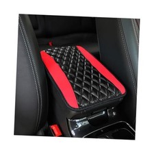 Moly Magnolia Car Center Console Cushion Pad, Universal Leather Waterproof Red
