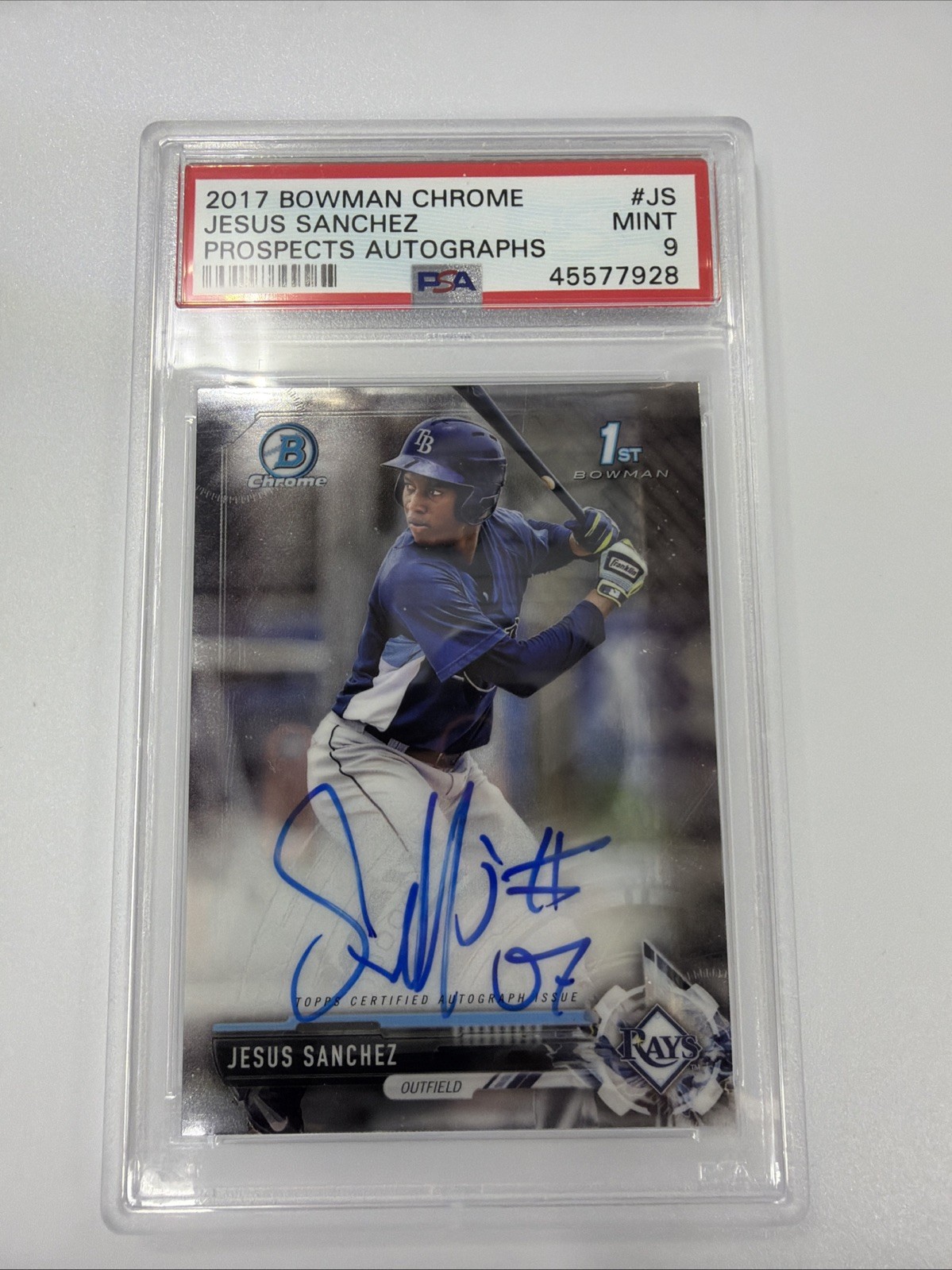 Jesus Sanchez 2017 1st Bowman Auto PSA 9