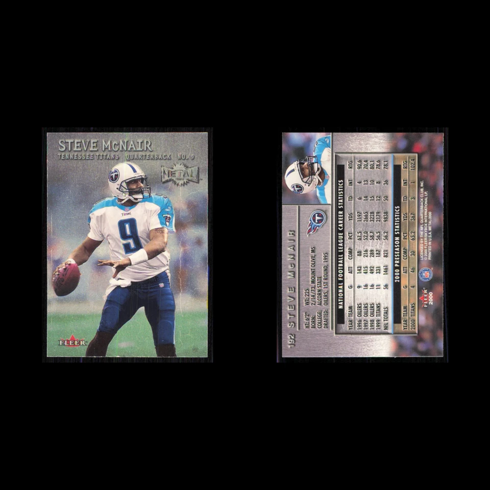 Steve McNair #192 2000 Fleer Metal Tennessee Titans Football Card NFL NM - Image 3 of 3
