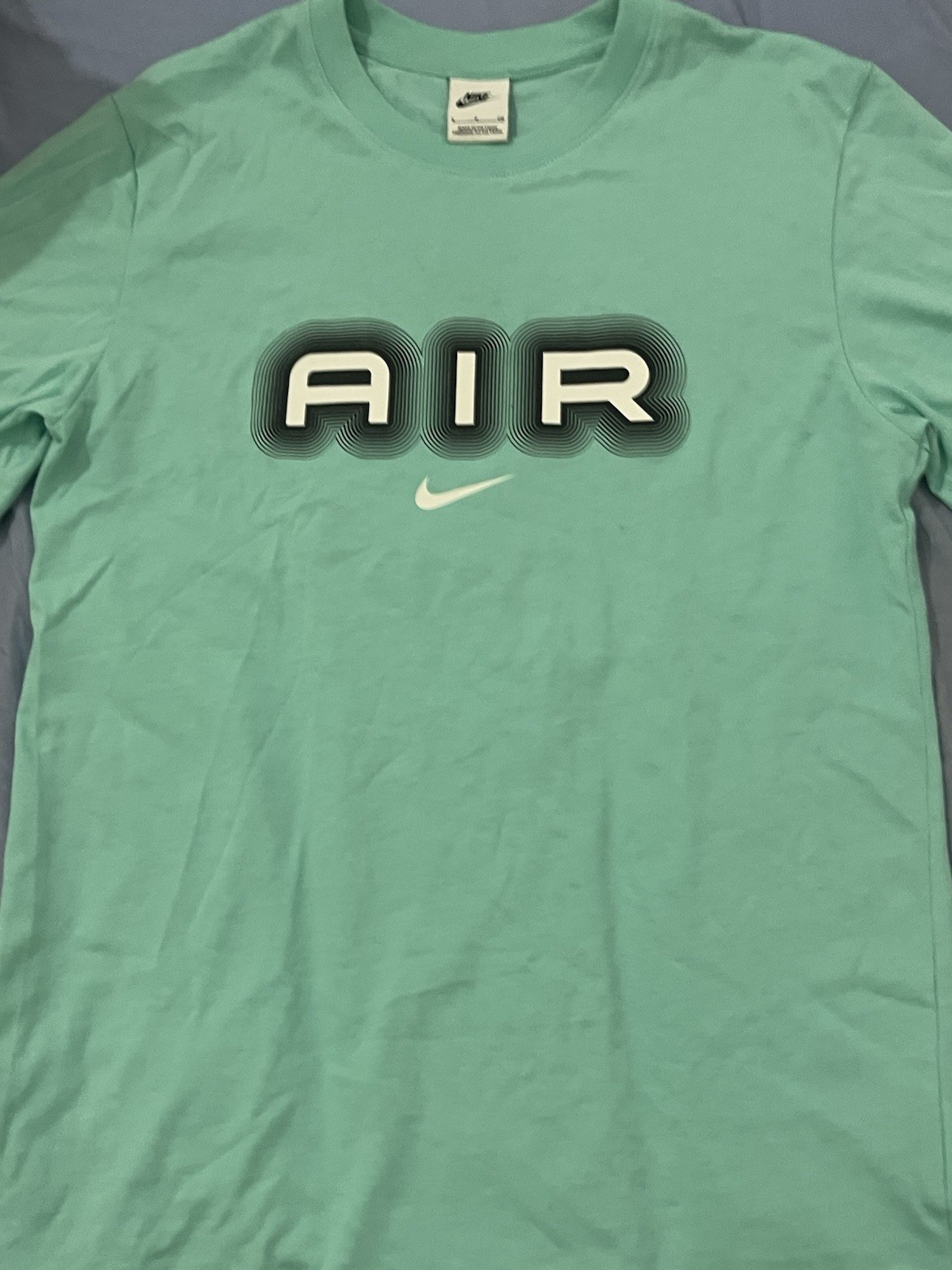 Nike Air T-shirt uomo turchese girocollo logo stampa grafica taglia S